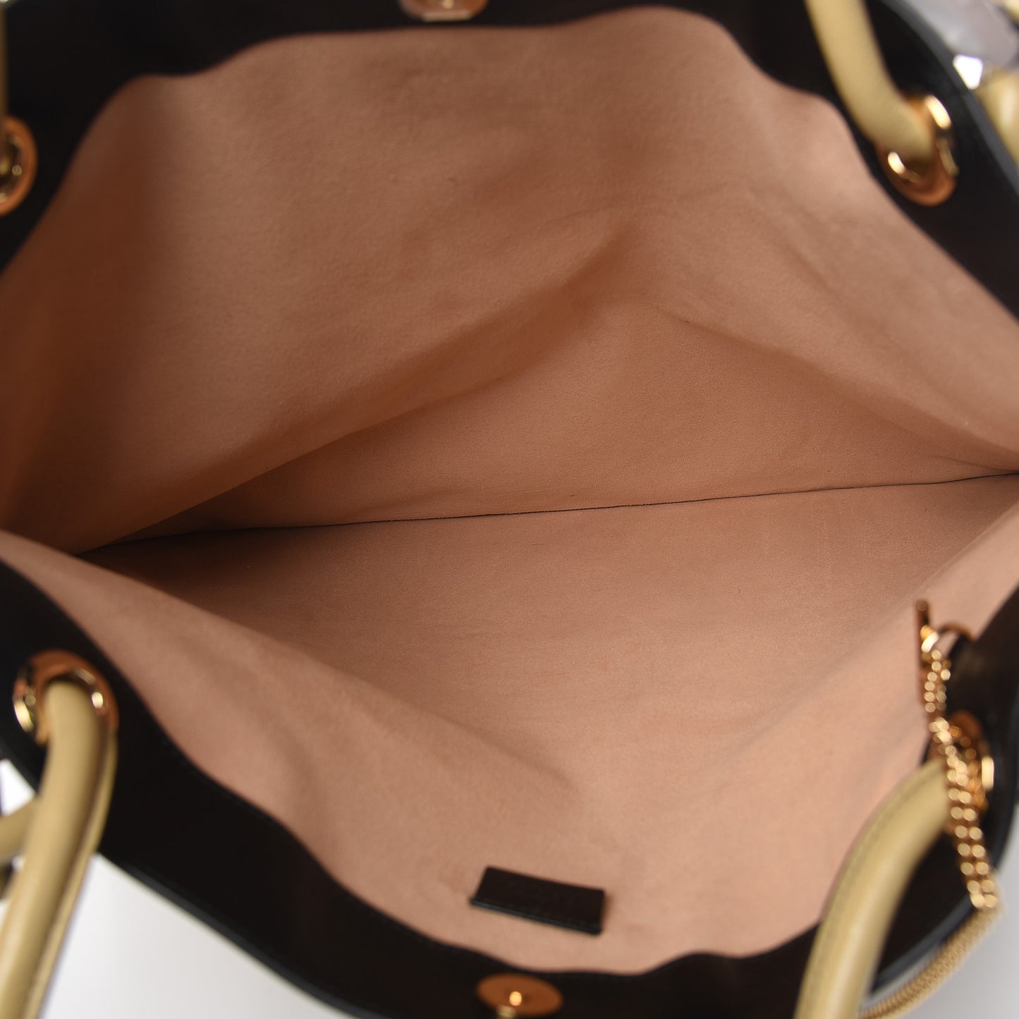 Smooth Calfskin Diagonal Striped Zumi Tote Black Beige