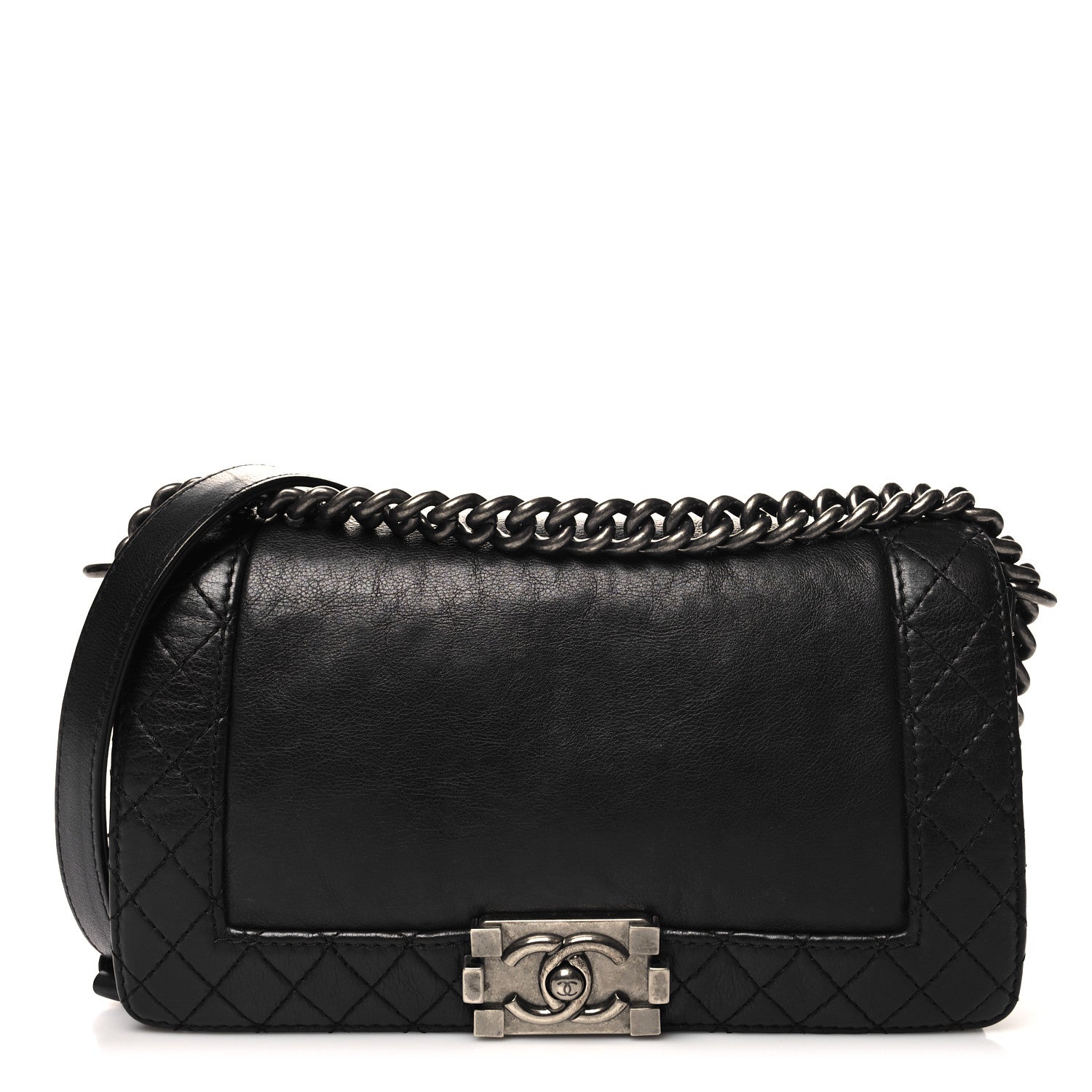 Chanel Calfskin Medium Boy Reverso Flap Black 1 of 10
