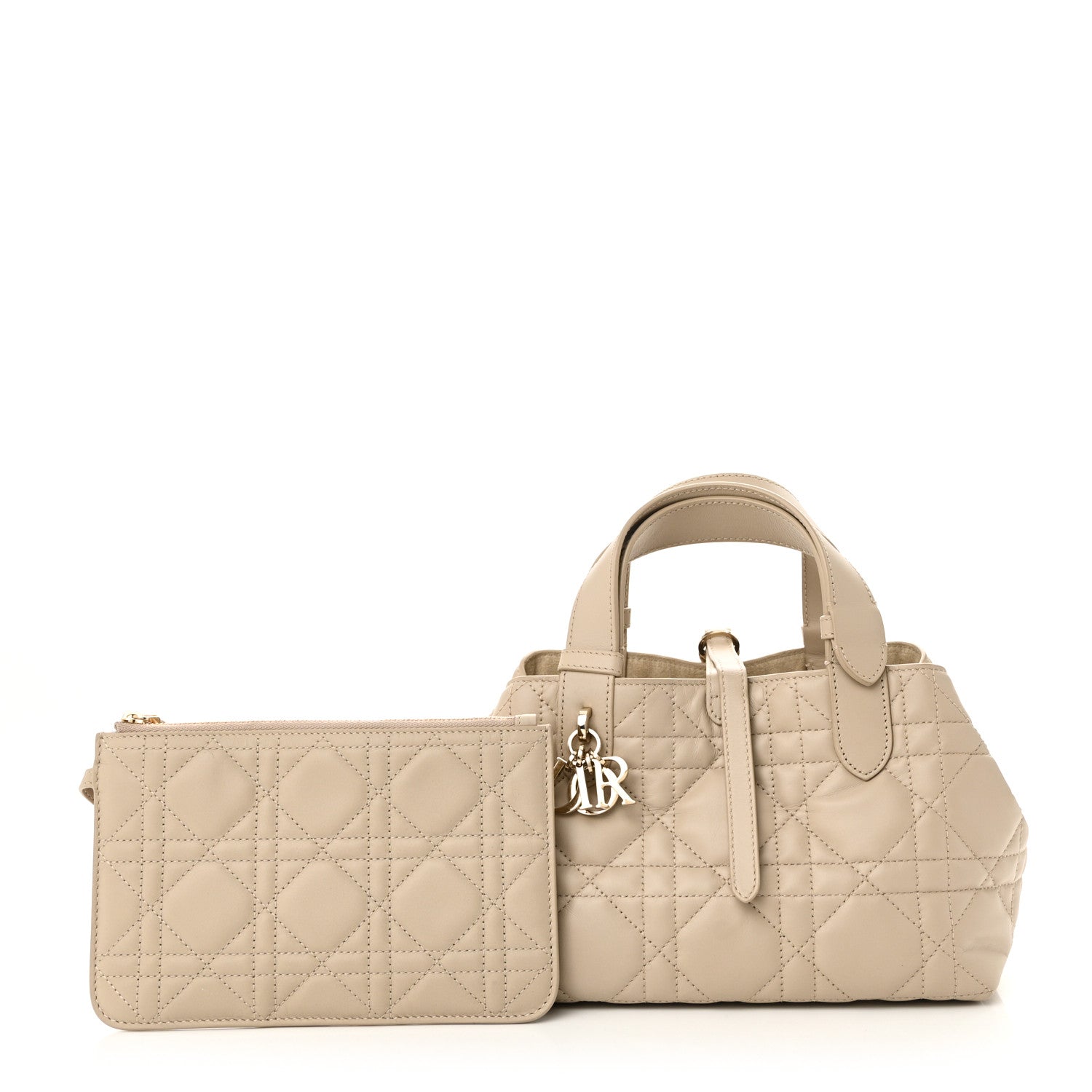 Christian Dior Calfskin Macrocannage Small Toujours Tan 3 of 10