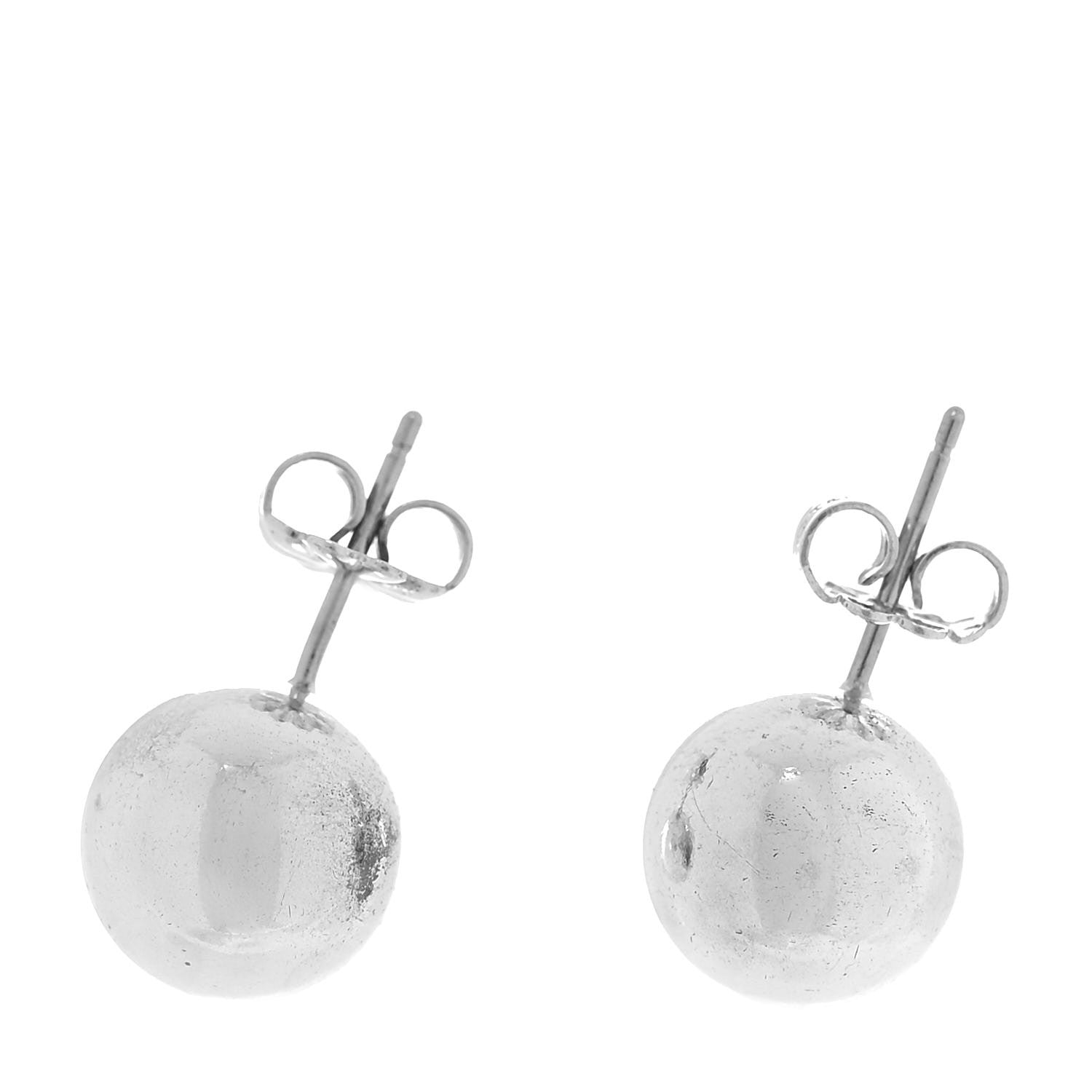 Tiffany Sterling Silver 10mm HardWear Ball Earrings 3 of 6
