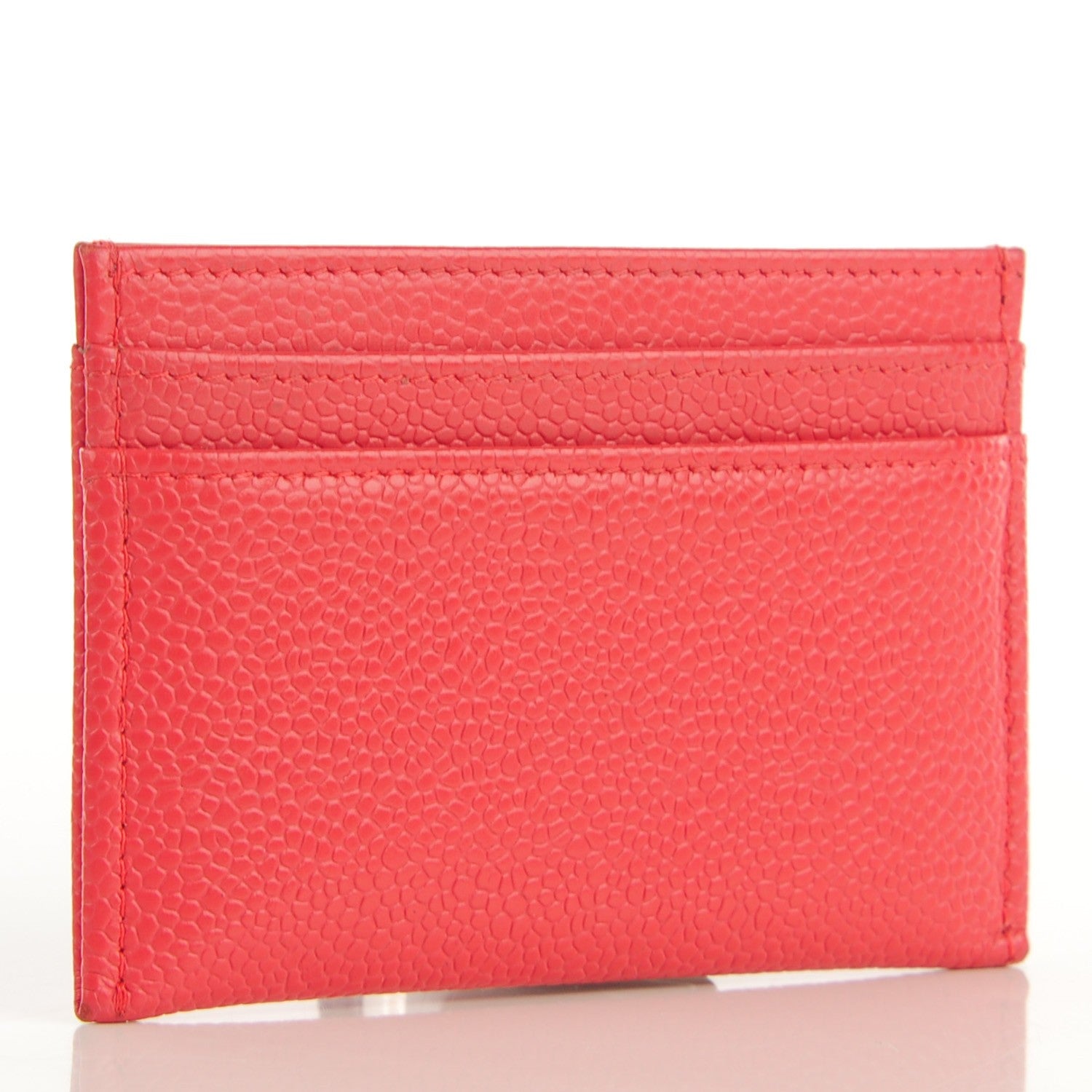 Chanel Caviar Timeless CC Card Holder Coral 3 of 8
