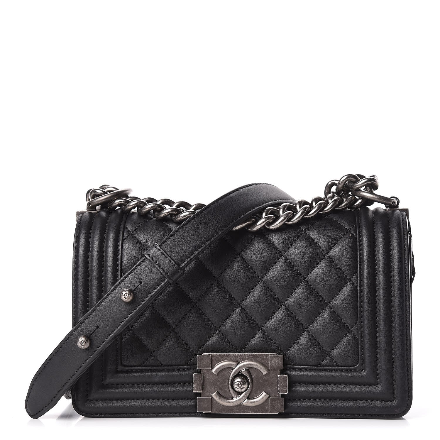 Chanel Calfskin Quilted Small Boy Flap Black 1 of 12