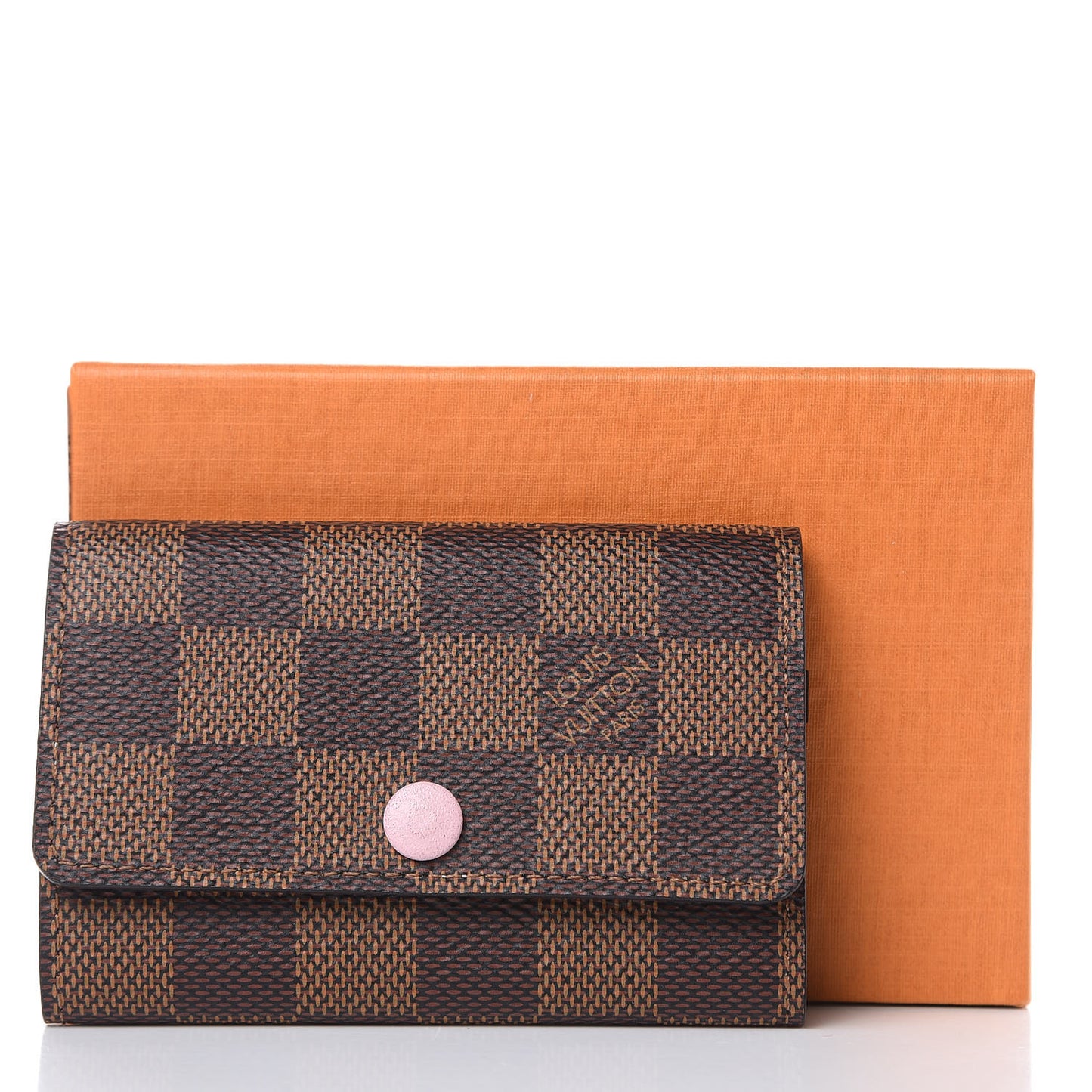 Damier Ebene Multicles 6 Key Holder Rose Ballerine