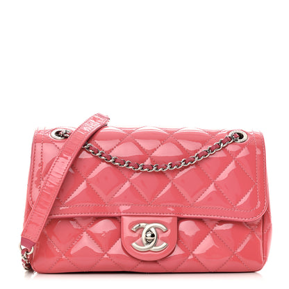 Chanel Patent Quilted Small Coco Shine Flap Pink 1 of 19
