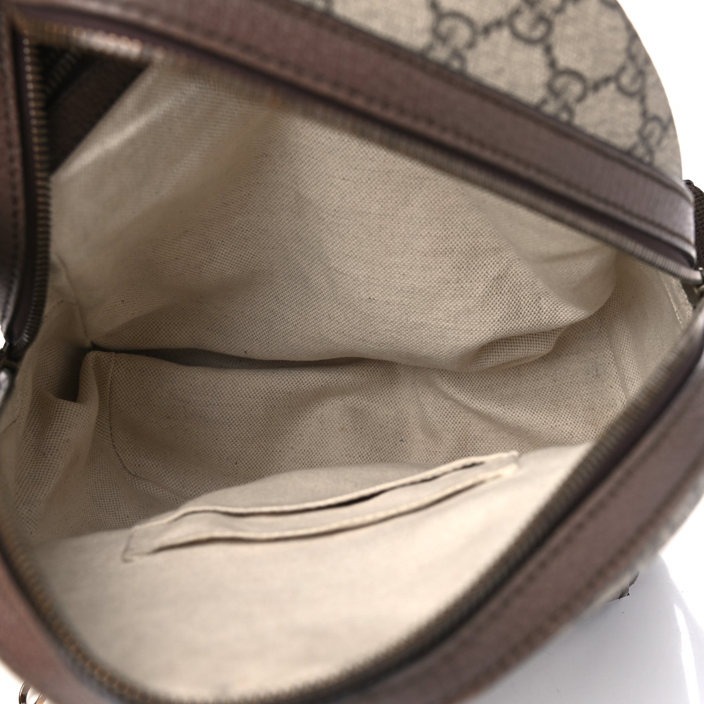 GG Supreme Monogram Calfskin Web Small Ophidia Day Backpack Beige Ebony New Acero