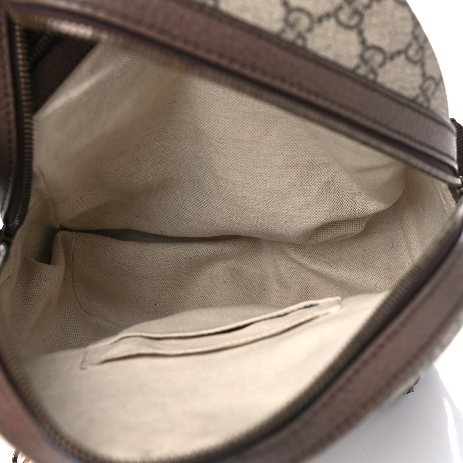 Gucci GG Supreme Monogram Calfskin Web Small Ophidia Day Backpack Beige Ebony New Acero 4 of 6