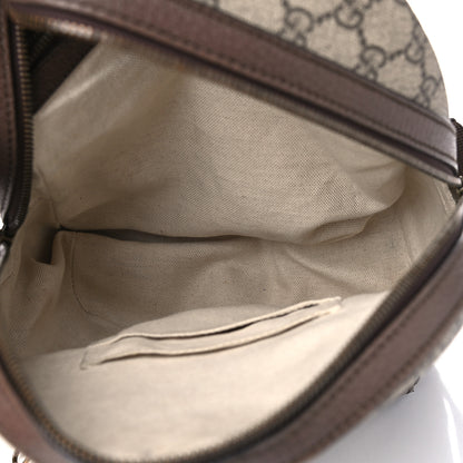 Gucci GG Supreme Monogram Calfskin Web Small Ophidia Day Backpack Beige Ebony New Acero 4 of 6