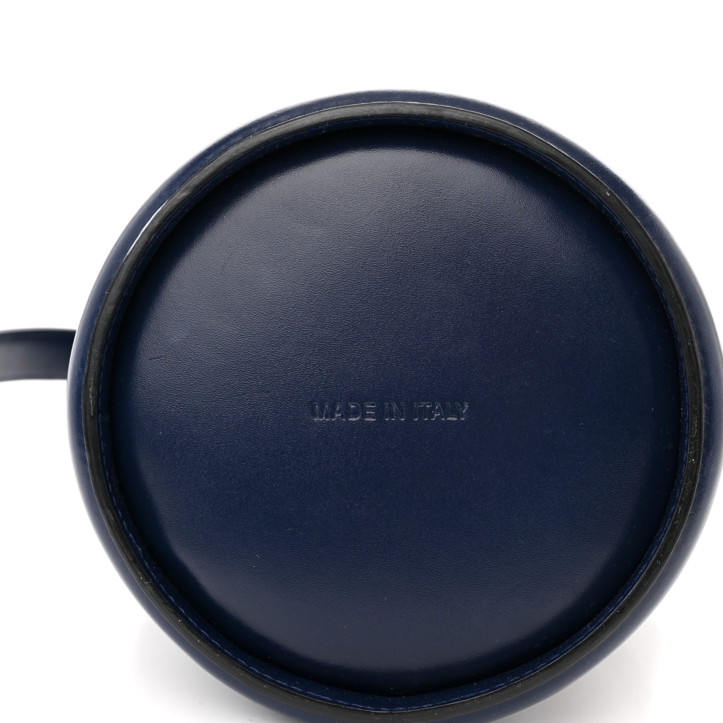 Calfskin Curve Bucket Bag Navy