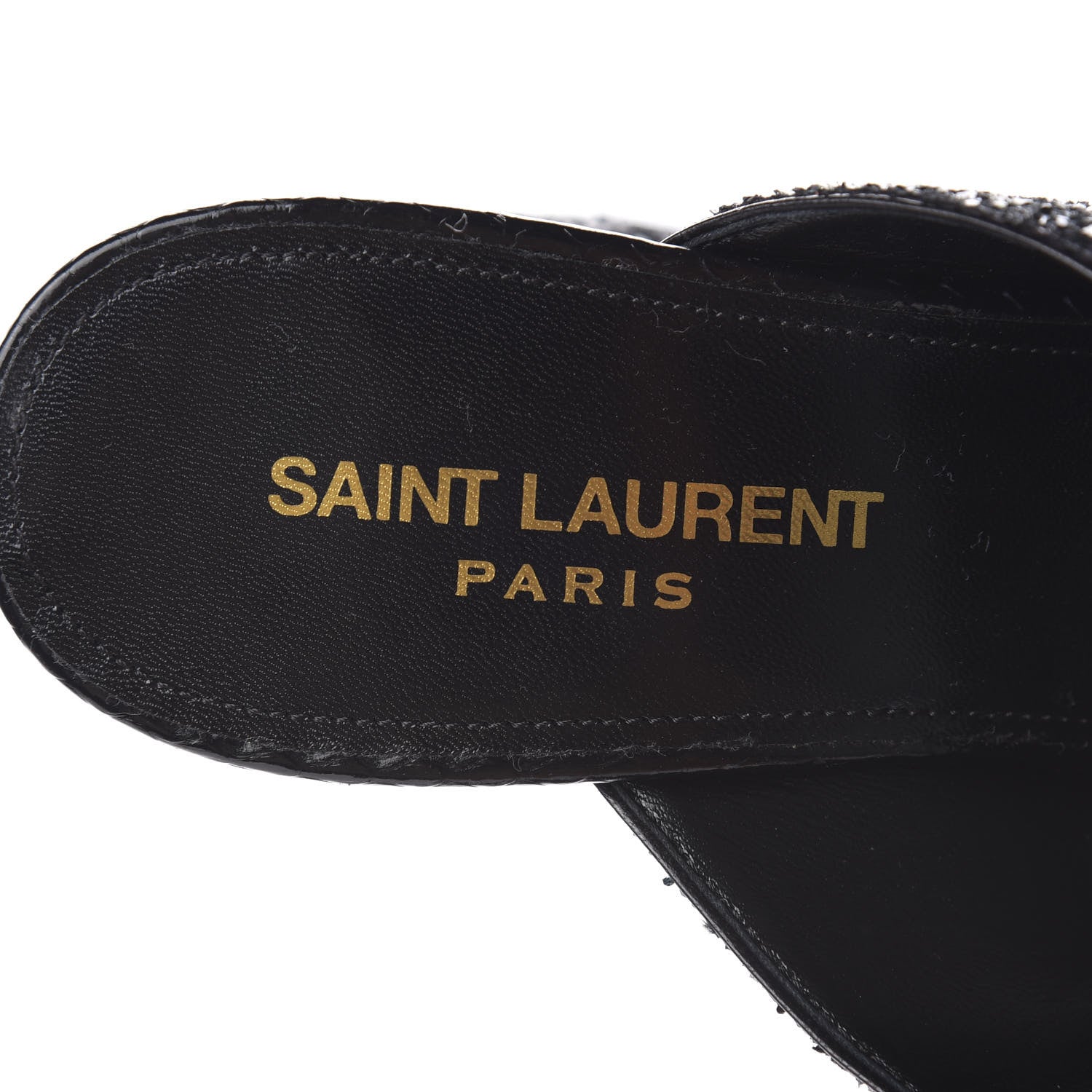 Saint Laurent Glitter LouLou 95 Mules 37.5 Black 8 of 10