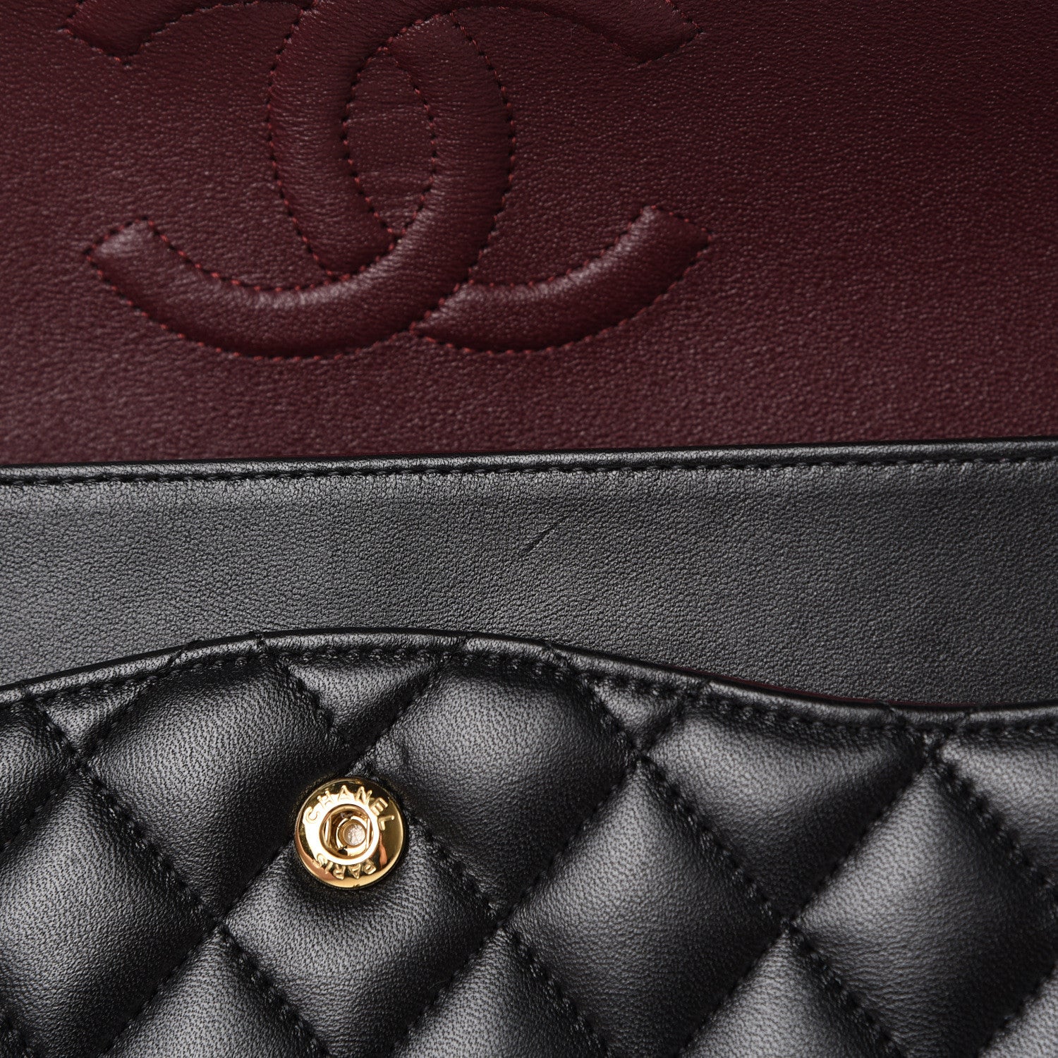 Chanel Lambskin Quilted Medium Double Flap Black 14 of 15
