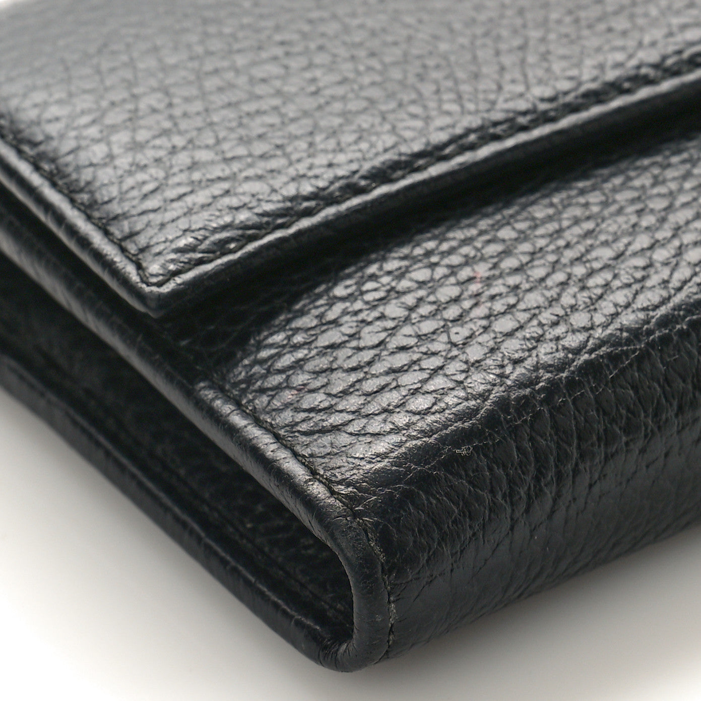 Dollar Calfskin Swing Continental Wallet Black