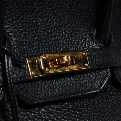 Hermes Taurillon Clemence Birkin 35 Black 9 of 10