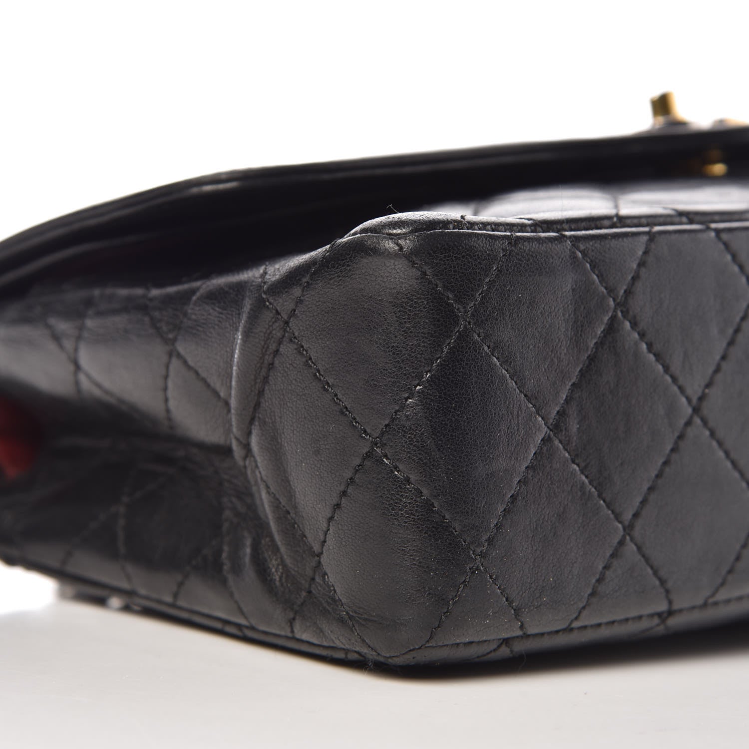 Chanel Lambskin Quilted Medium Double Flap Black 13 of 15