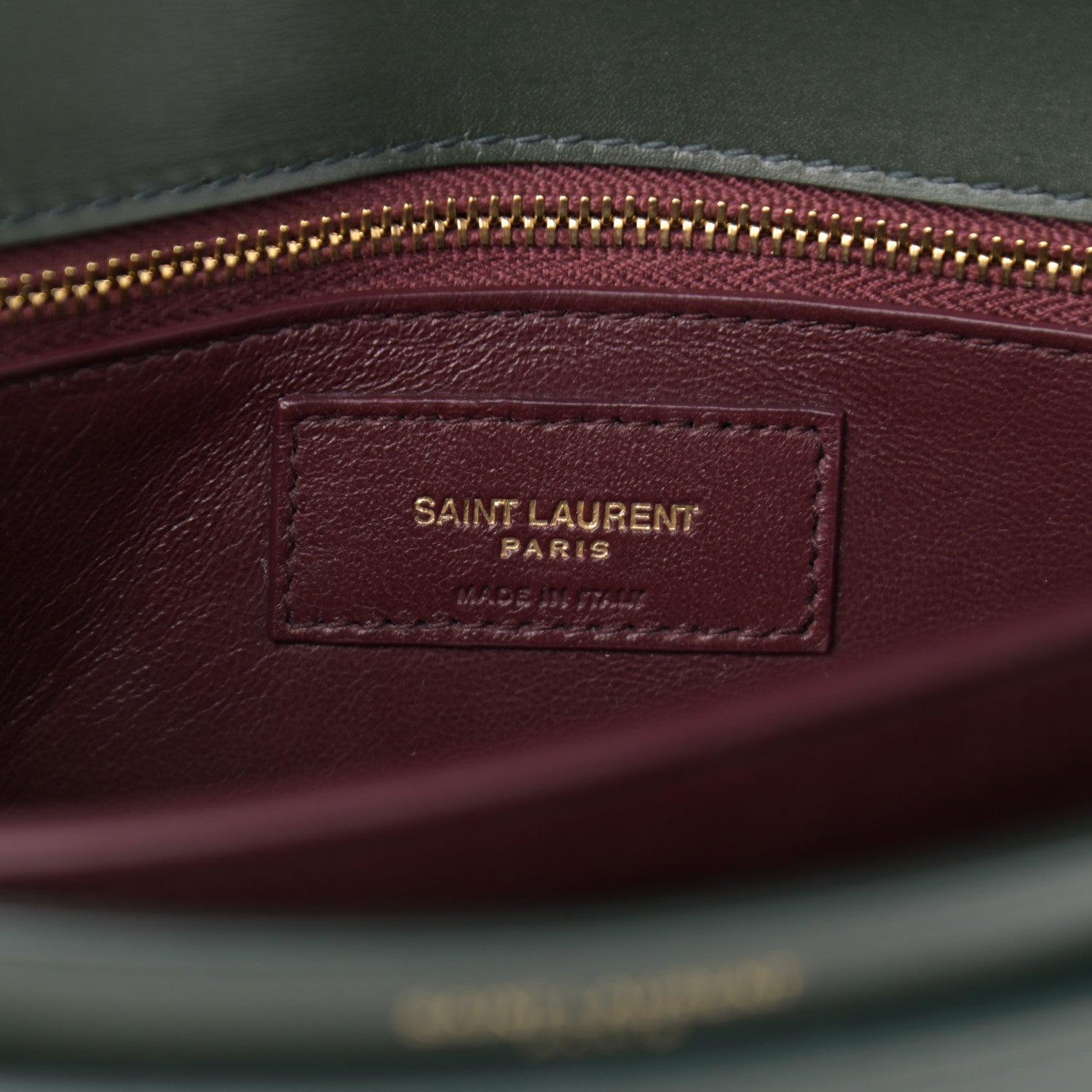 Saint Laurent Smooth Calfskin Monogram Cassandra Clasp Bag Dark Green 6 of 10