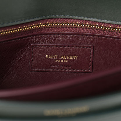 Saint Laurent Smooth Calfskin Monogram Cassandra Clasp Bag Dark Green 6 of 10