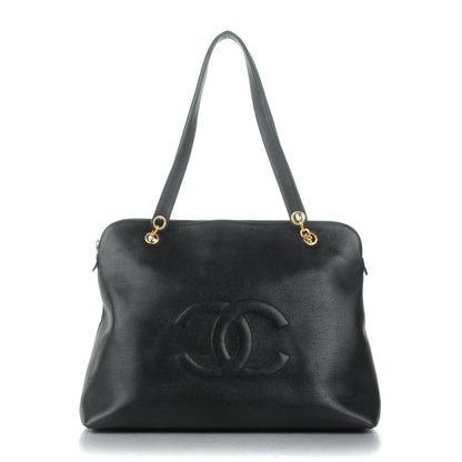 Chanel Caviar Large CC Shoulder Bag Black 1 of 7