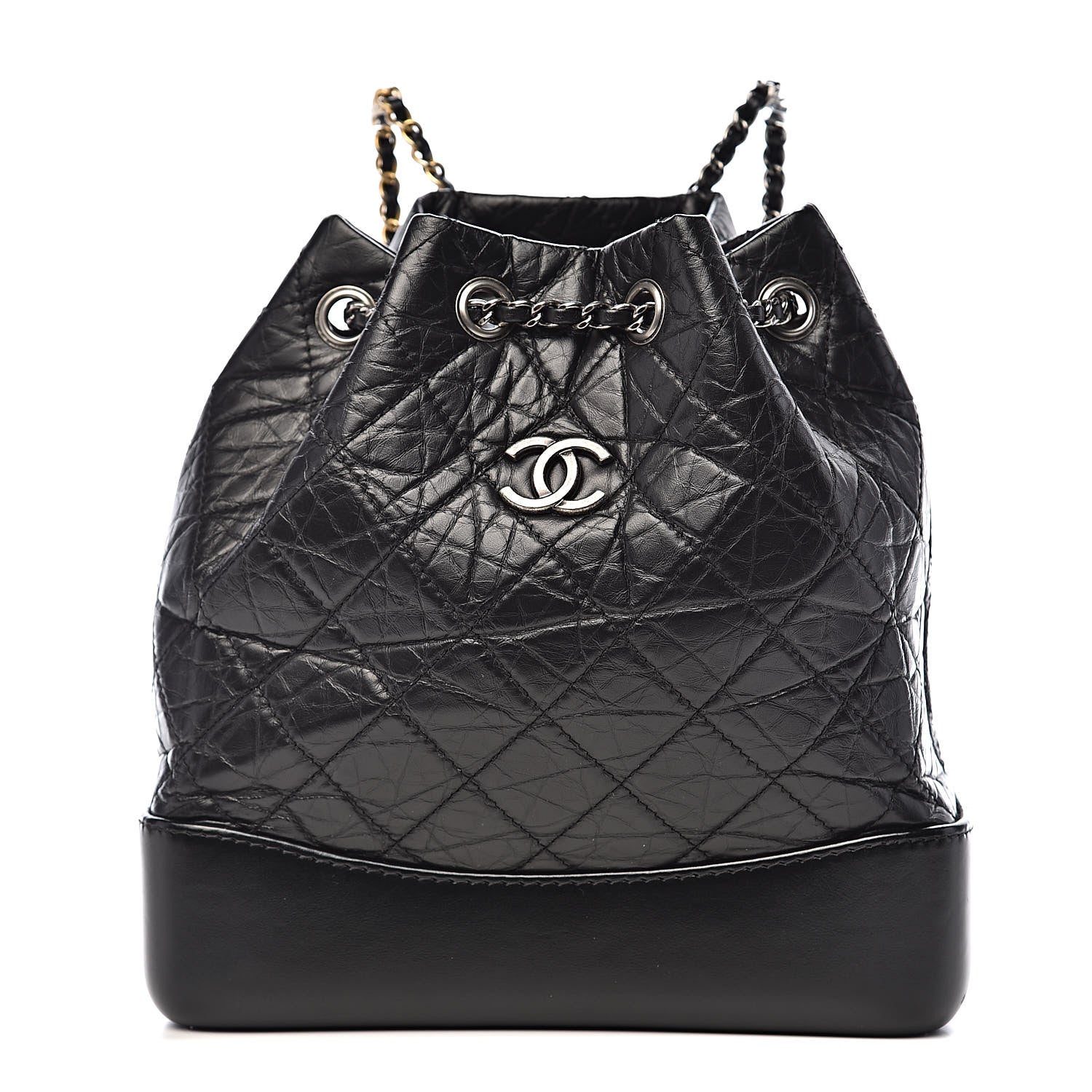 Chanel Aged Calfskin Quilted Small Gabrielle Backpack Black 1 of 12