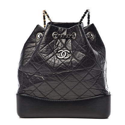 Chanel Aged Calfskin Quilted Small Gabrielle Backpack Black 1 of 12