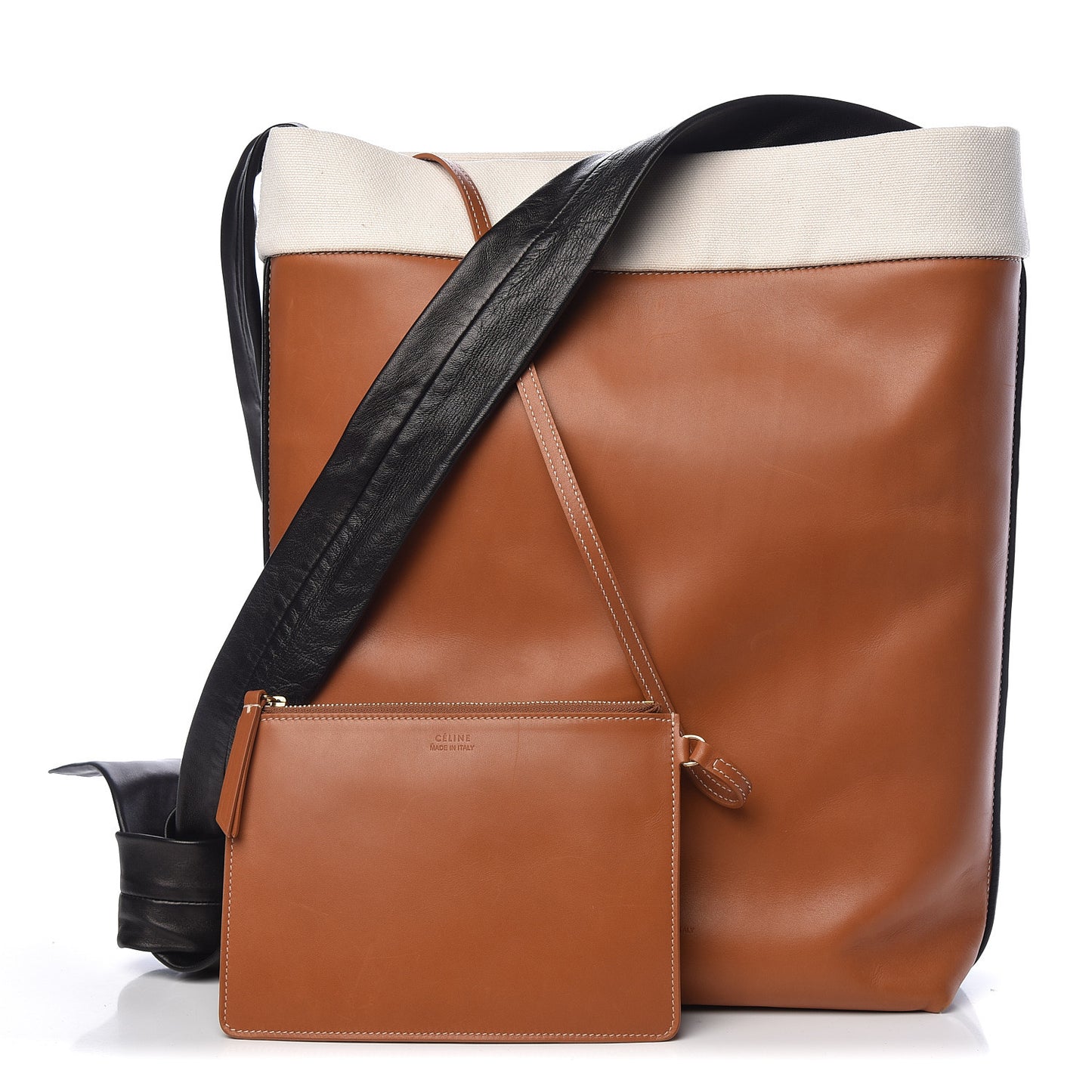 Lambskin Calfskin Band Twisted Cabas Tan