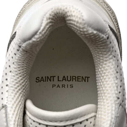 Saint Laurent Calfskin Perforated Womens SL24 Sneakers 36.5 White 7 of 9