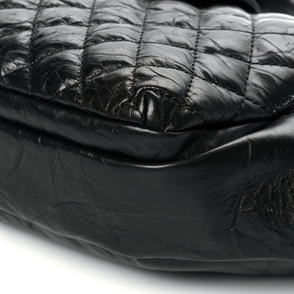 Chanel Crumpled Calfskin Quilted Casual Rock Waist Bag Fanny Pack Black 9 of 9