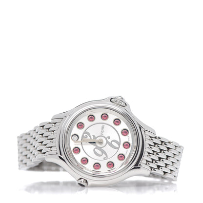 Fendi Stainless Steel Diamond Topaz 33mm Crazy Carats Quartz Watch 5 of 8