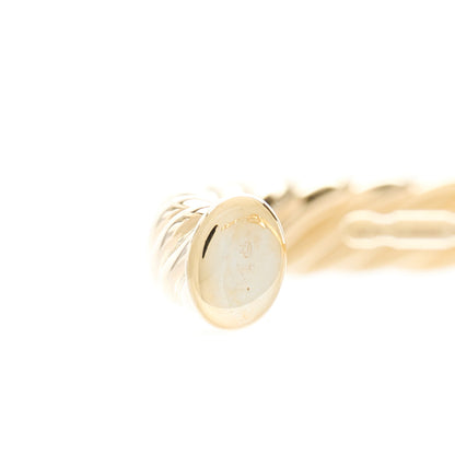 David Yurman 18K Yellow Gold Medium Cablespira Hoop Earrings 4 of 6