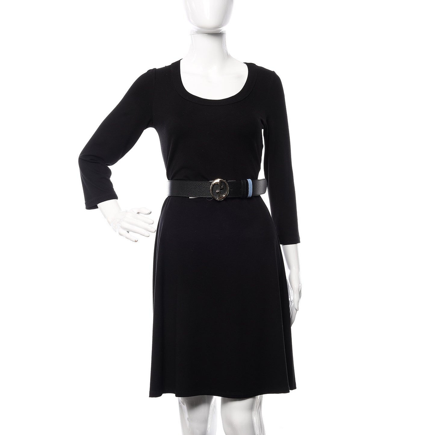Dollar Calfskin 1973 Reversible Belt 105 42 Black Mineral Blue