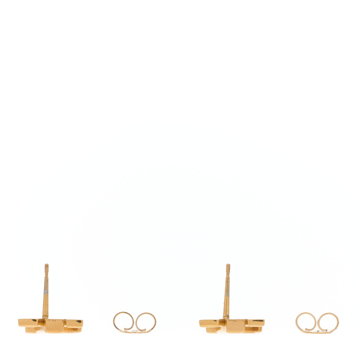 Louis Vuitton Metal LV Iconic Earrings Gold 3 of 4