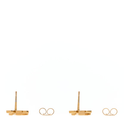 Louis Vuitton Metal LV Iconic Earrings Gold 3 of 4