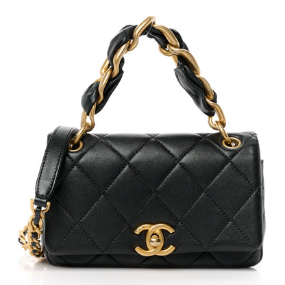 Chanel Shiny Lambskin Small Chain Is More Flap Black 1 of 11