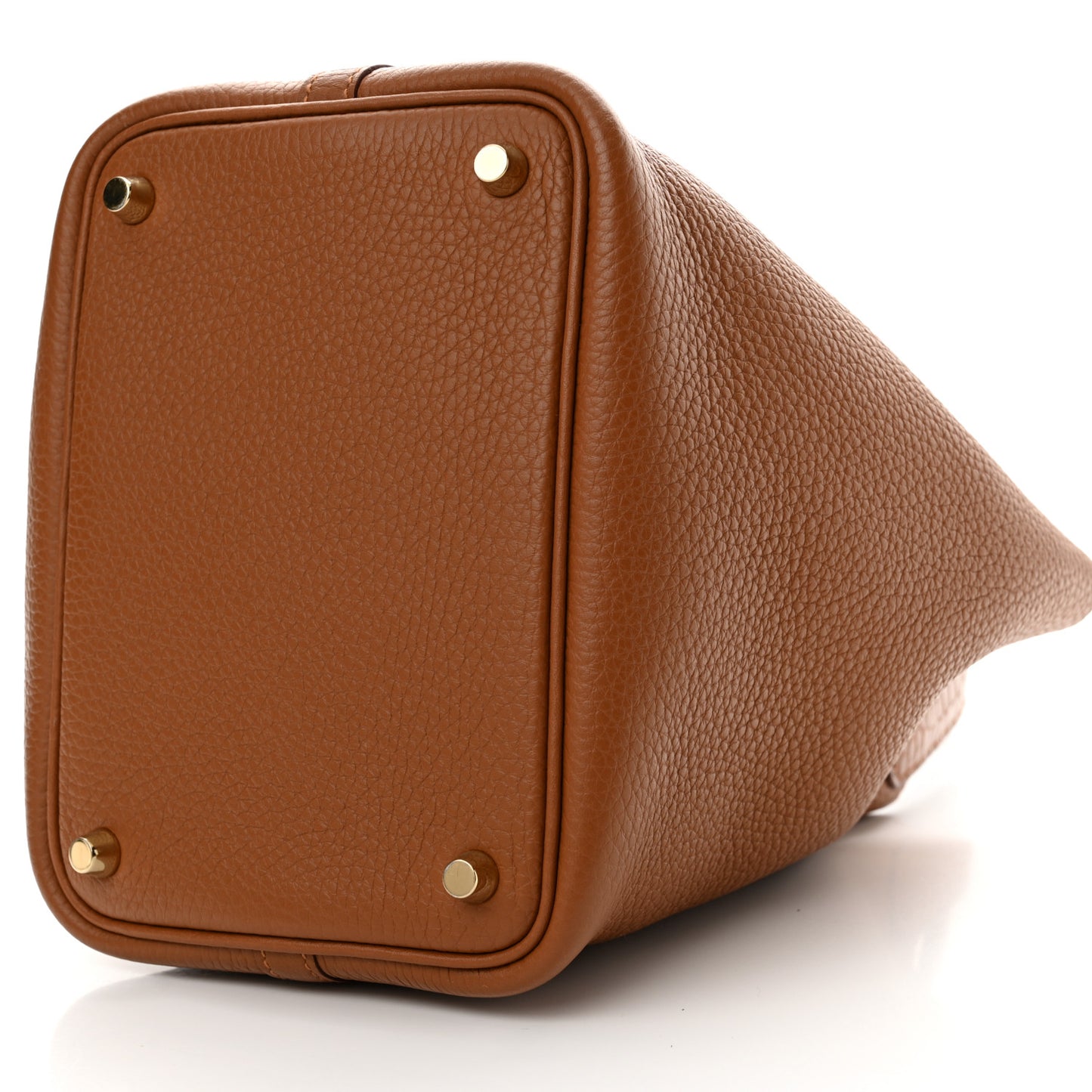Taurillon Clemence Matte Alligator Picotin Lock Touch 18 PM Gold