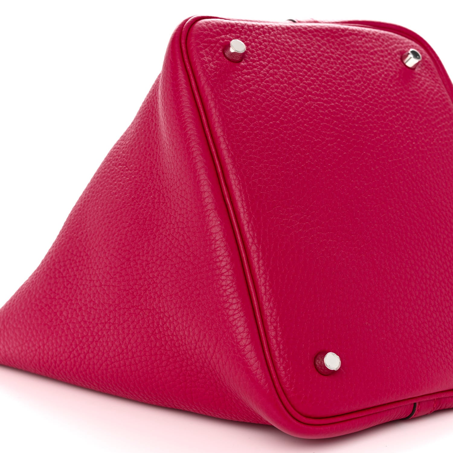Hermes Taurillon Clemence Swift Eclat Picotin Lock 22 MM Framboise Rouge Sellier 9 of 10