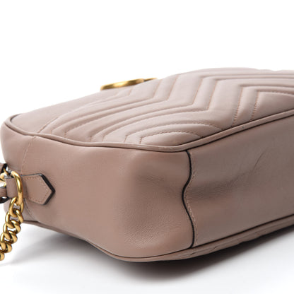 Gucci Calfskin Matelasse Medium GG Marmont Chain Shoulder Bag Porcelain Rose 6 of 11