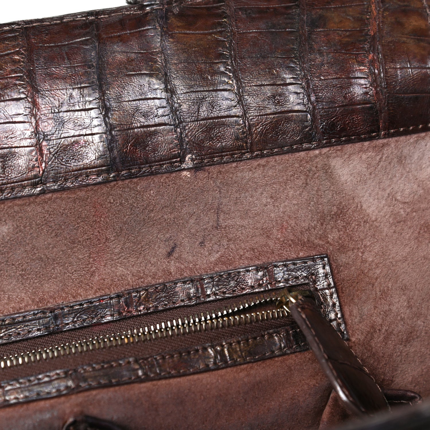 Nancy Gonzalez Crocodile Top Handle Satchel Brown 11 of 16