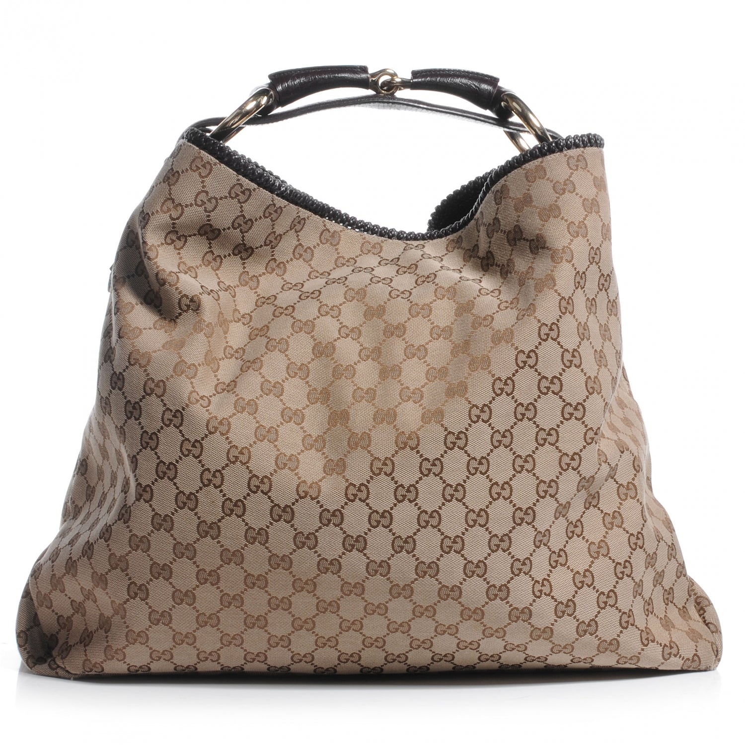 Gucci Large Horsebit Chain Hobo Brown 1 of 7