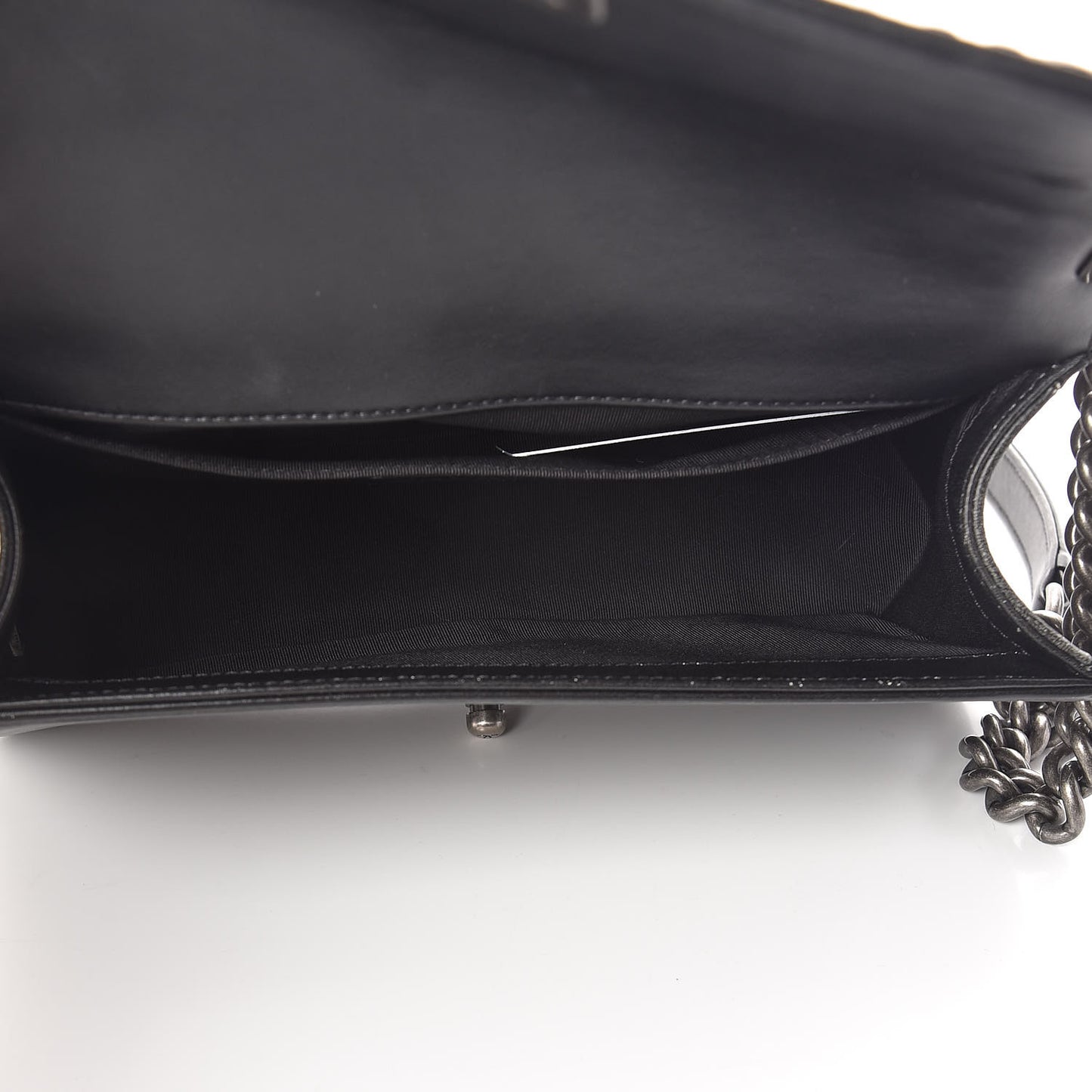 Faded Calfskin Quilted Medium Studded Boy Flap Black