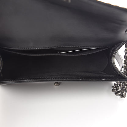 Chanel Faded Calfskin Quilted Medium Studded Boy Flap Black 5 of 18