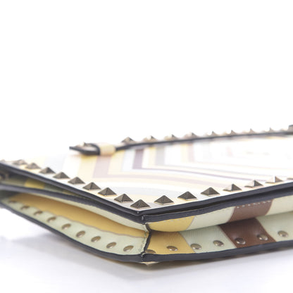 Valentino Garavani Nappa Native Couture 1975 Rockstud Wristlet Clutch Multicolor 6 of 11