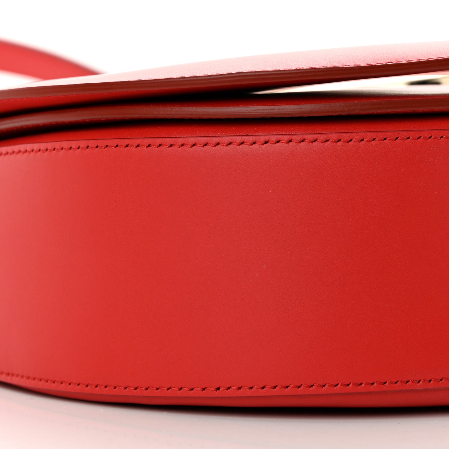 Calfskin Large Vela Flap Bag Flame Red