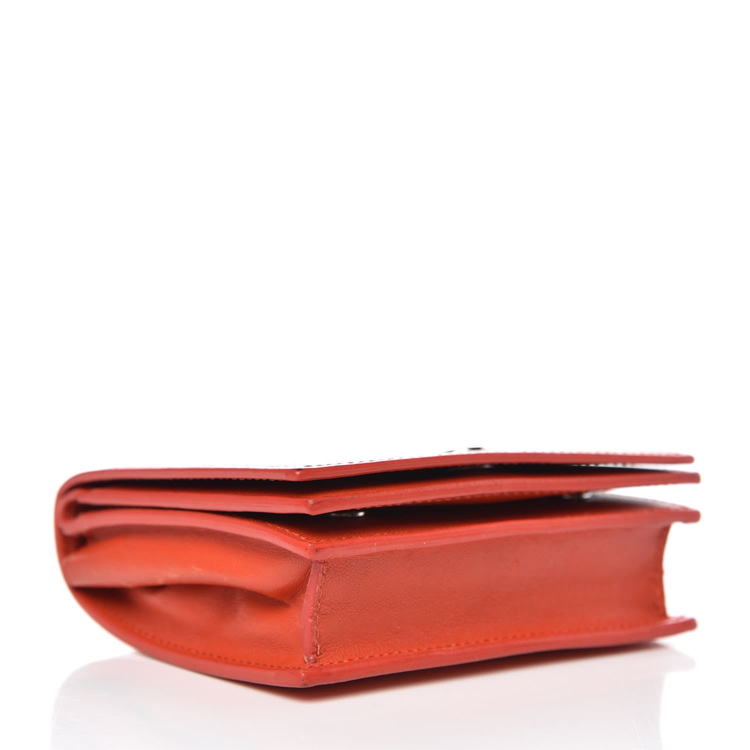Celine Grained Calfskin Small Wallet Coral 4 of 11