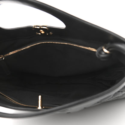 Chanel Crumpled Calfskin Quilted 31 Large Shopping Bag Black 4 of 10