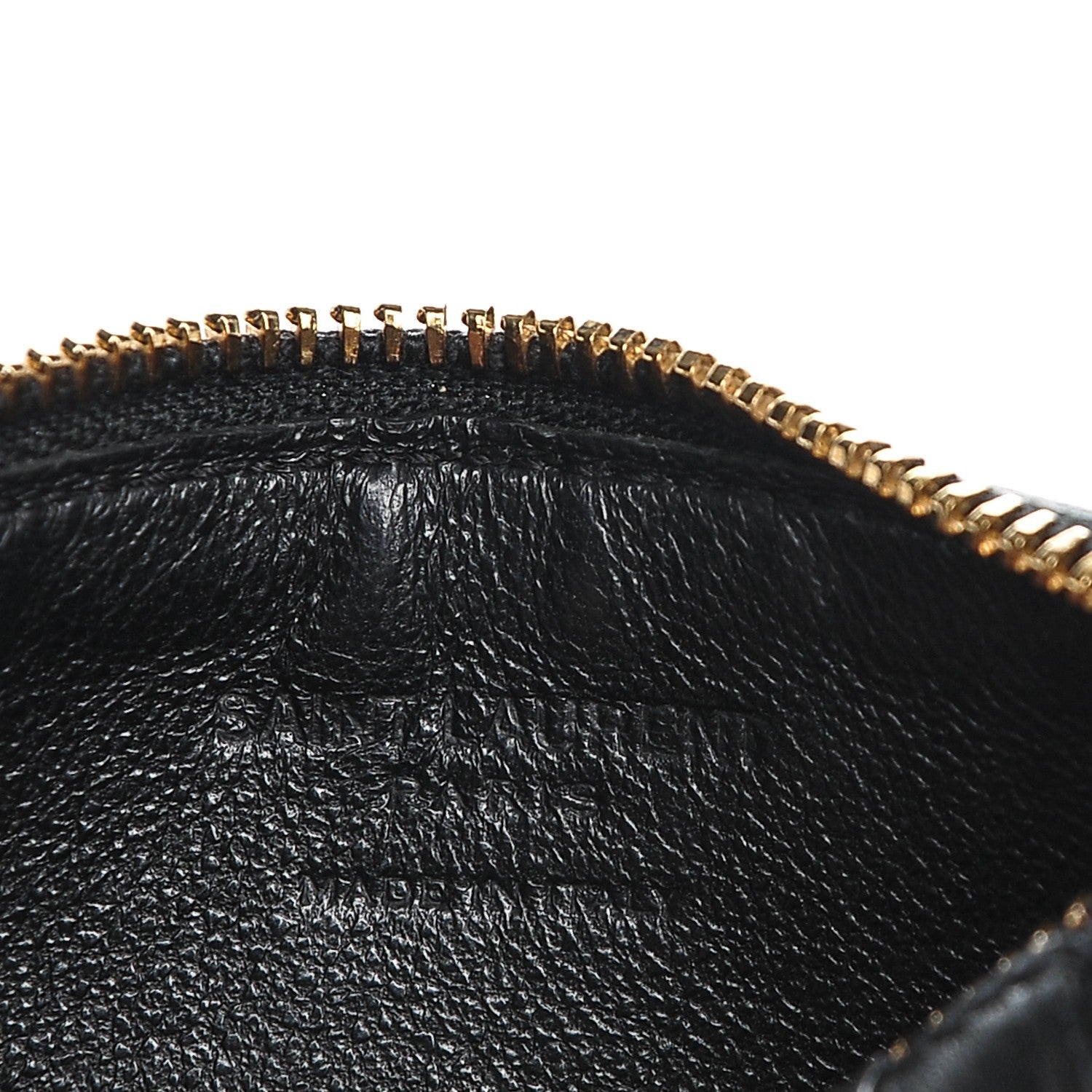 Saint Laurent Calfskin 5 Fragments Zip Pouch Card Holder Black 5 of 5