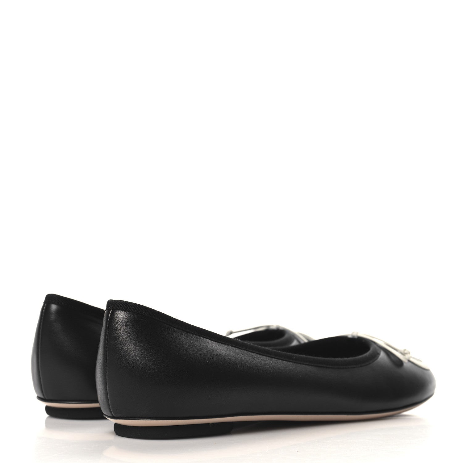 Gucci Malaga Kid Jarret Ballet Flats 37.5 Black White 5 of 9