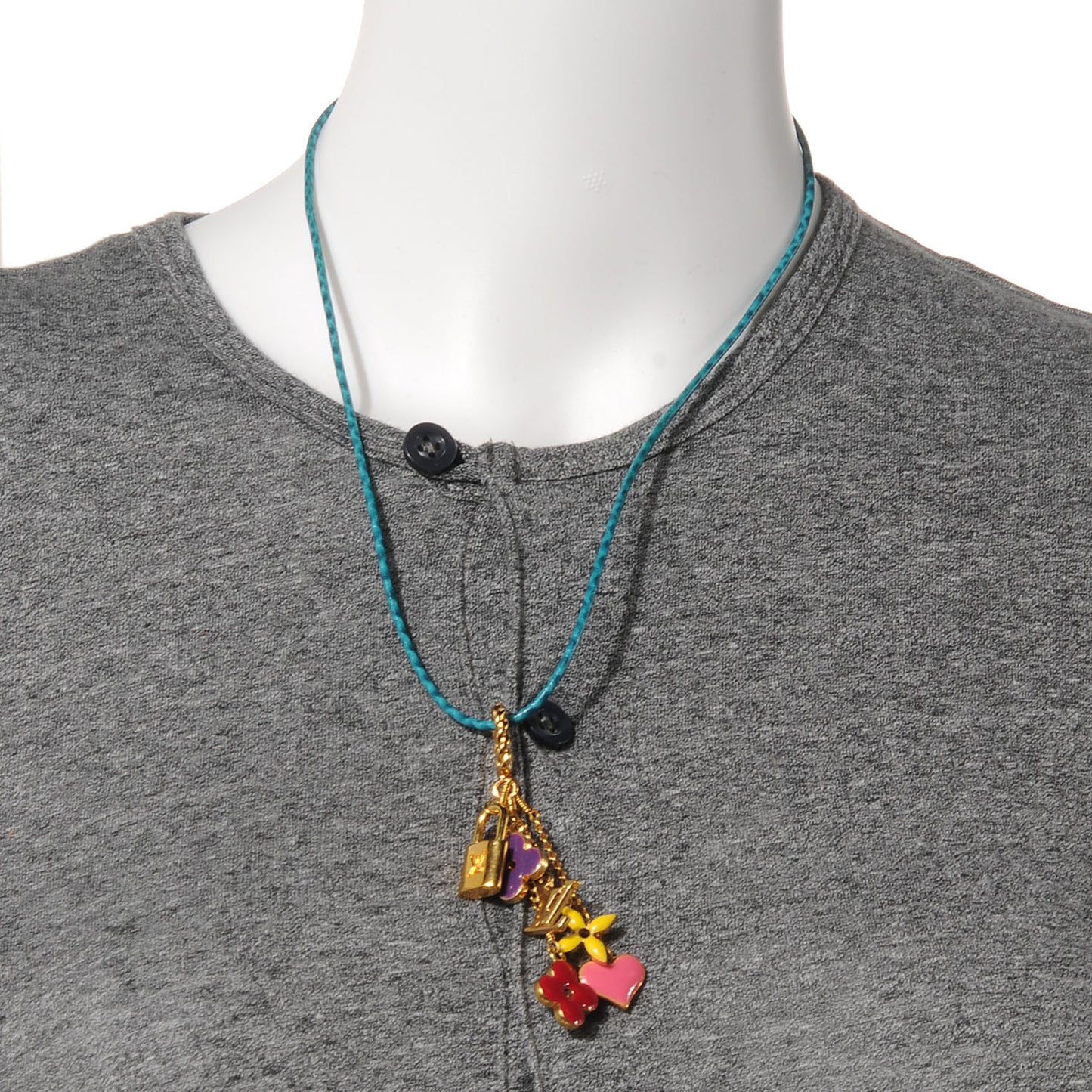 Sweet Monogram Pendant Necklace Multicolor