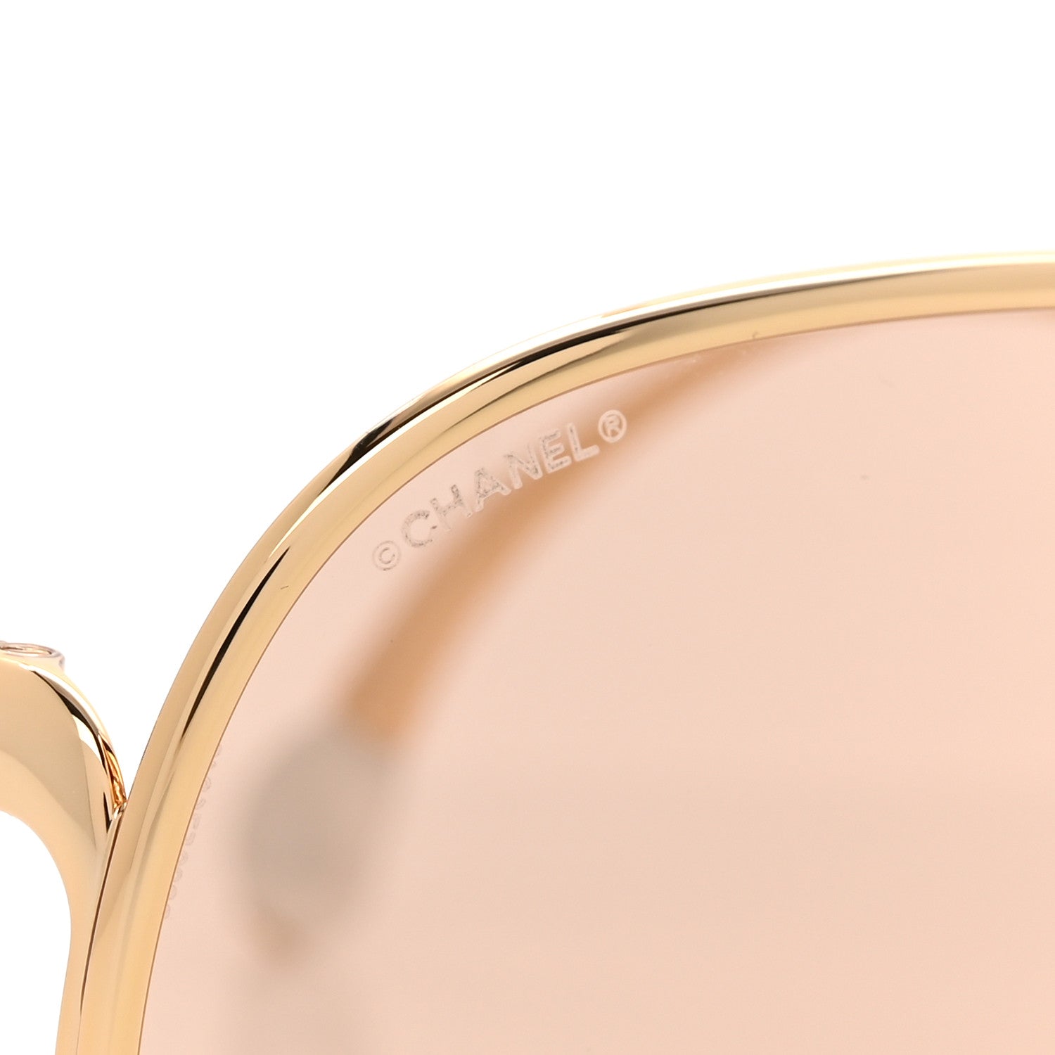 Chanel Metal Pearl Pilot Sunglasses 71790 Gold 5 of 8