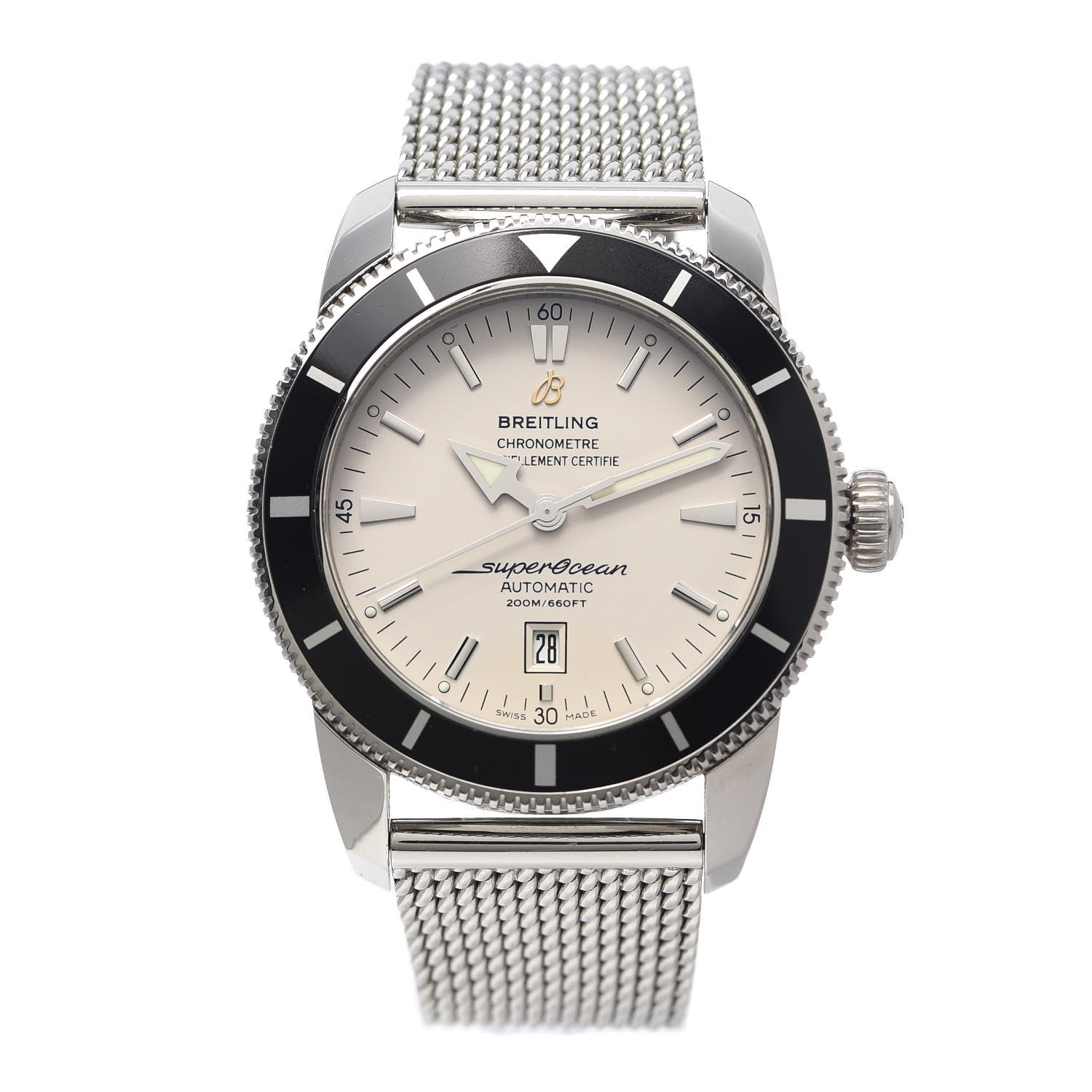 Breitling Stainless Steel 46mm Super Ocean Heritage Automatic Watch White A1732024 1 of 5