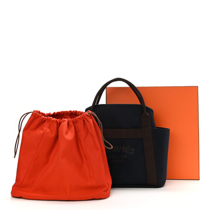 Hermes Toile Sac De Pansage Groom Bleu Navy Feu 12 of 12