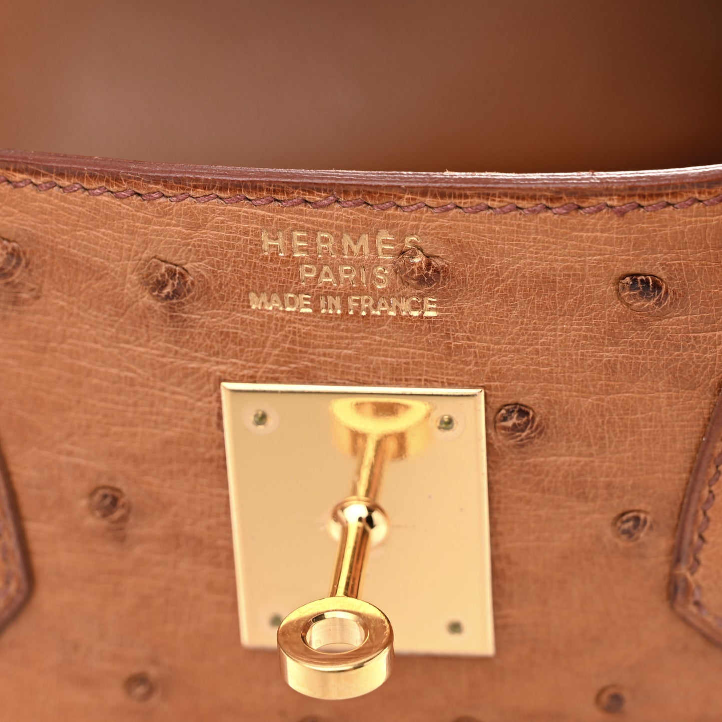 Ostrich HAC Birkin 32 Gold