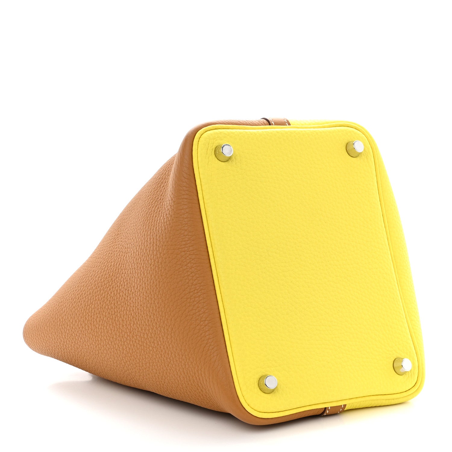 Hermes Taurillon Clemence Casaque Picotin Lock 18 PM Lime Sesame 4 of 11